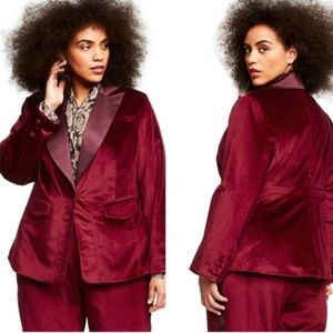 Altuzarra for Target Red Velvet Blazer 1X - New